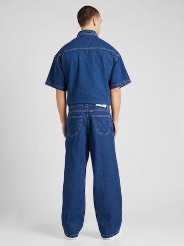 Calvin Klein JeansWide Leg/ Široke nogavice Traperice - plava boja