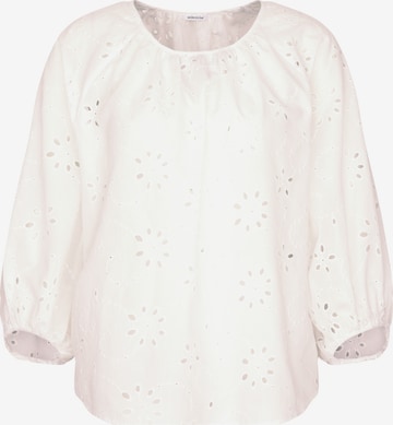 Chemisier ' Schwarze Rose ' SEIDENSTICKER en blanc : devant