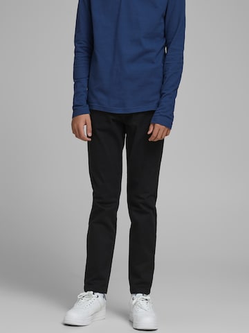 Jack & Jones Junior - Slimfit Pantalón 'Marco Bowie' en negro: frente