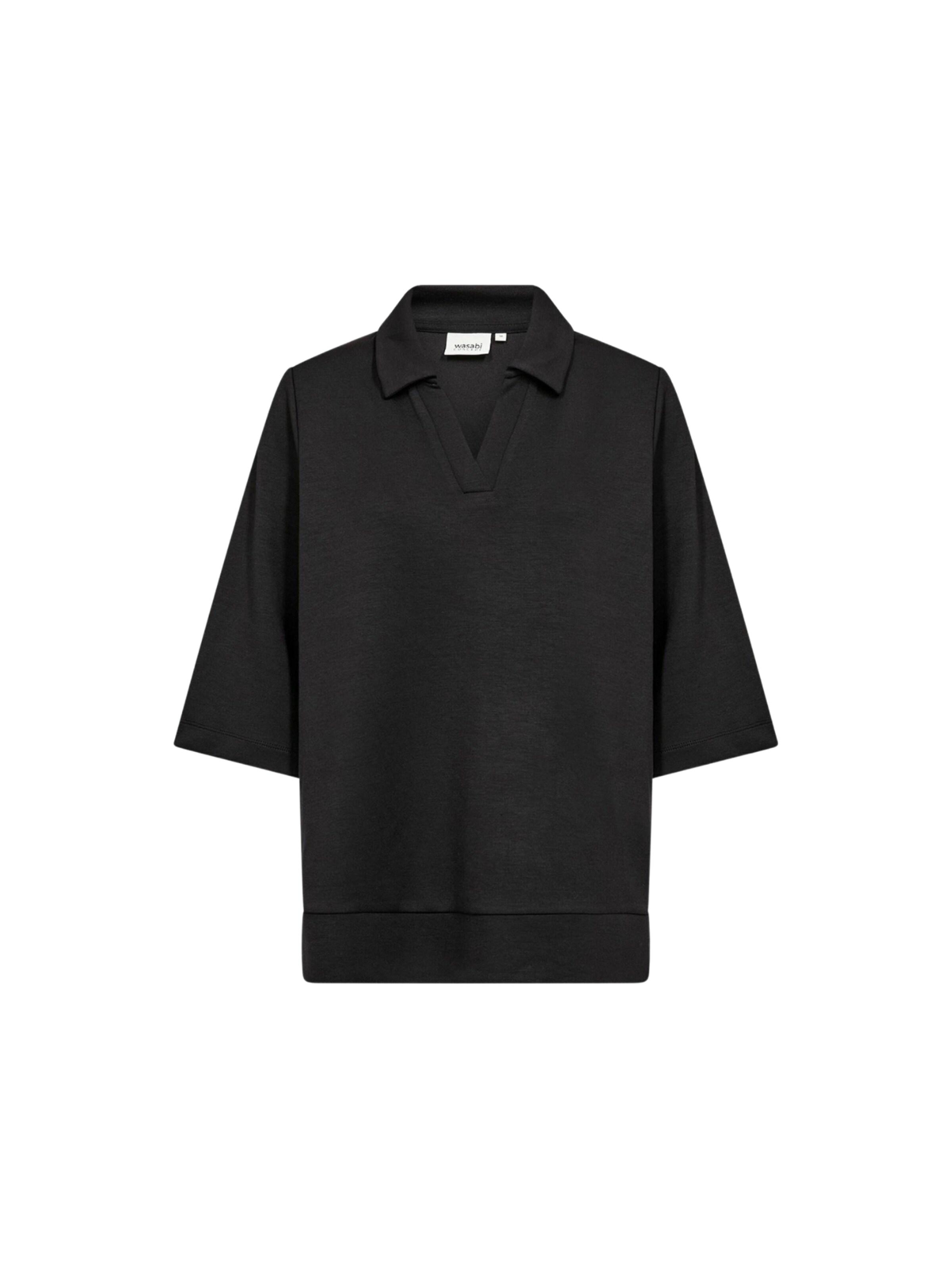 Pull-over ' WA-SEBINA 83 ' Wasabi Concept en noir : devant