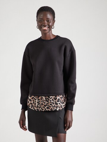 Sweat-shirt 'Presley' ABOUT YOU en noir : devant