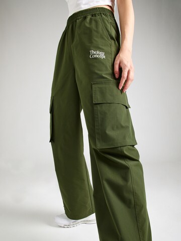 The Jogg Concept Wide leg Cargobroek 'Fia' in Groen