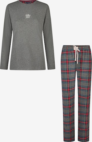 Pyjama 'Christmas' Happy Shorts en gris : devant