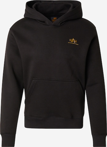 ALPHA INDUSTRIESSweater majica - crna boja: prednji dio