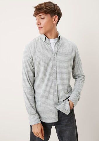 s.Oliver Regular fit Button Up Shirt in Grey: front