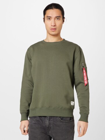 ALPHA INDUSTRIES Sweatshirt 'Dragon' in Grün: predná strana