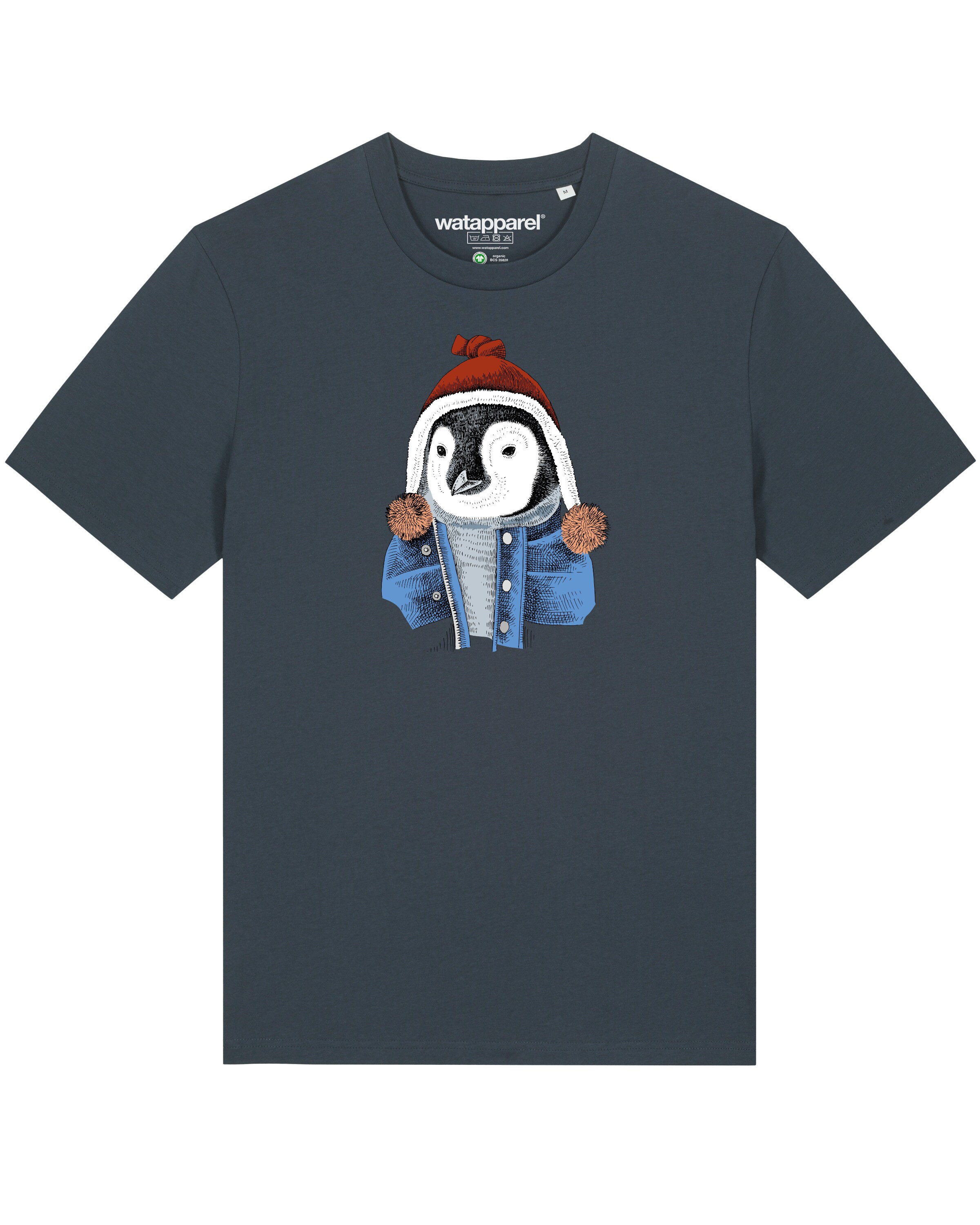 Maglietta ' Pinguin ' di Watapparel in grigio: frontale