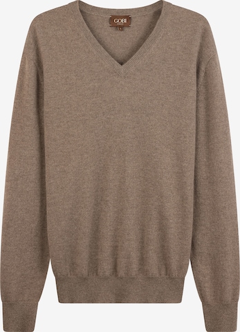 GOBI Cashmere Pullover 'Men's Essential Cashmere V-Neck Sweater' in Grau: Vorderseite