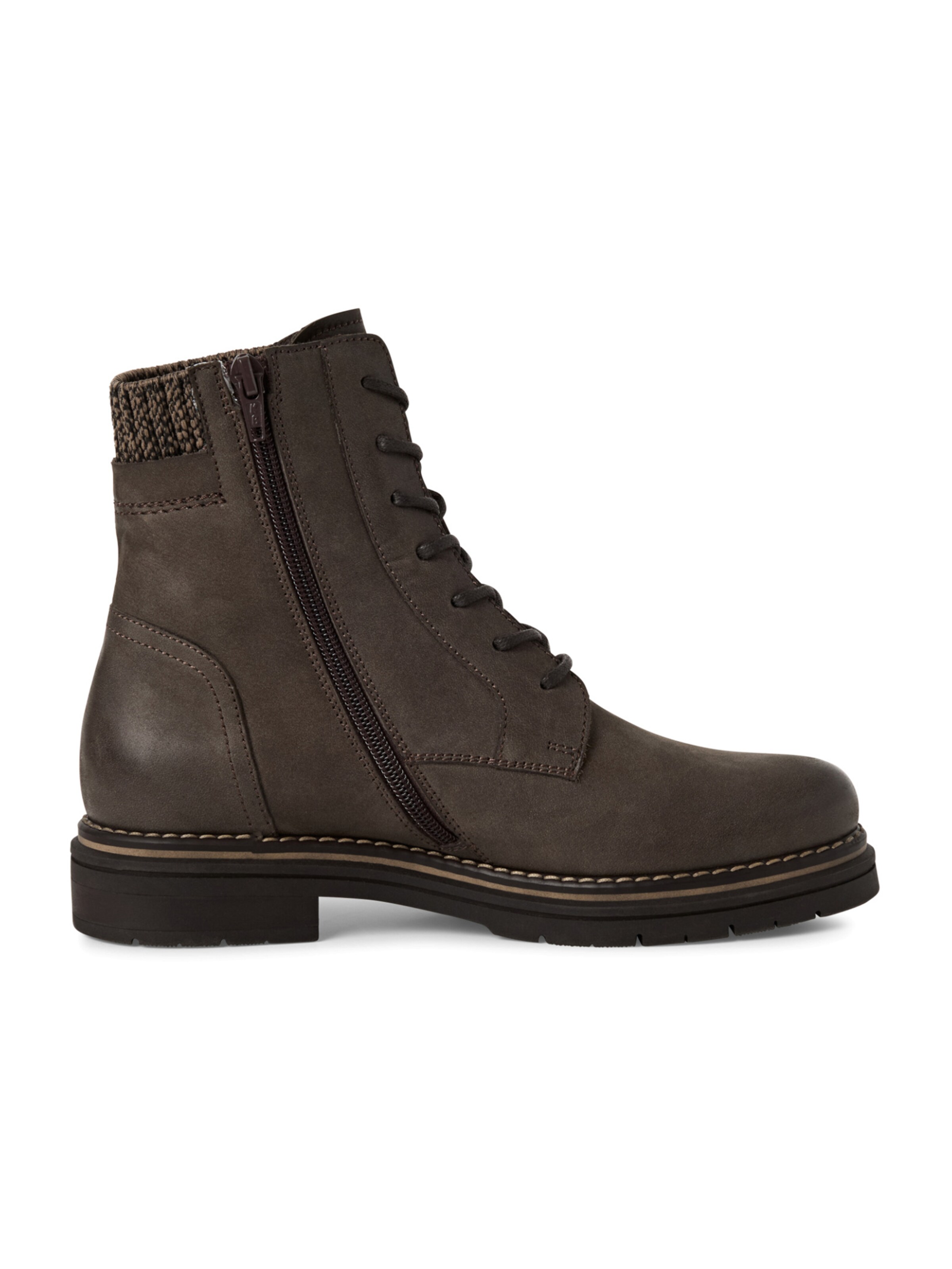 Tamaris Lace-Up Ankle Boots in Brown