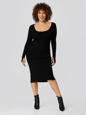 A LOT LESS Dress 'Josefin' in Black: front