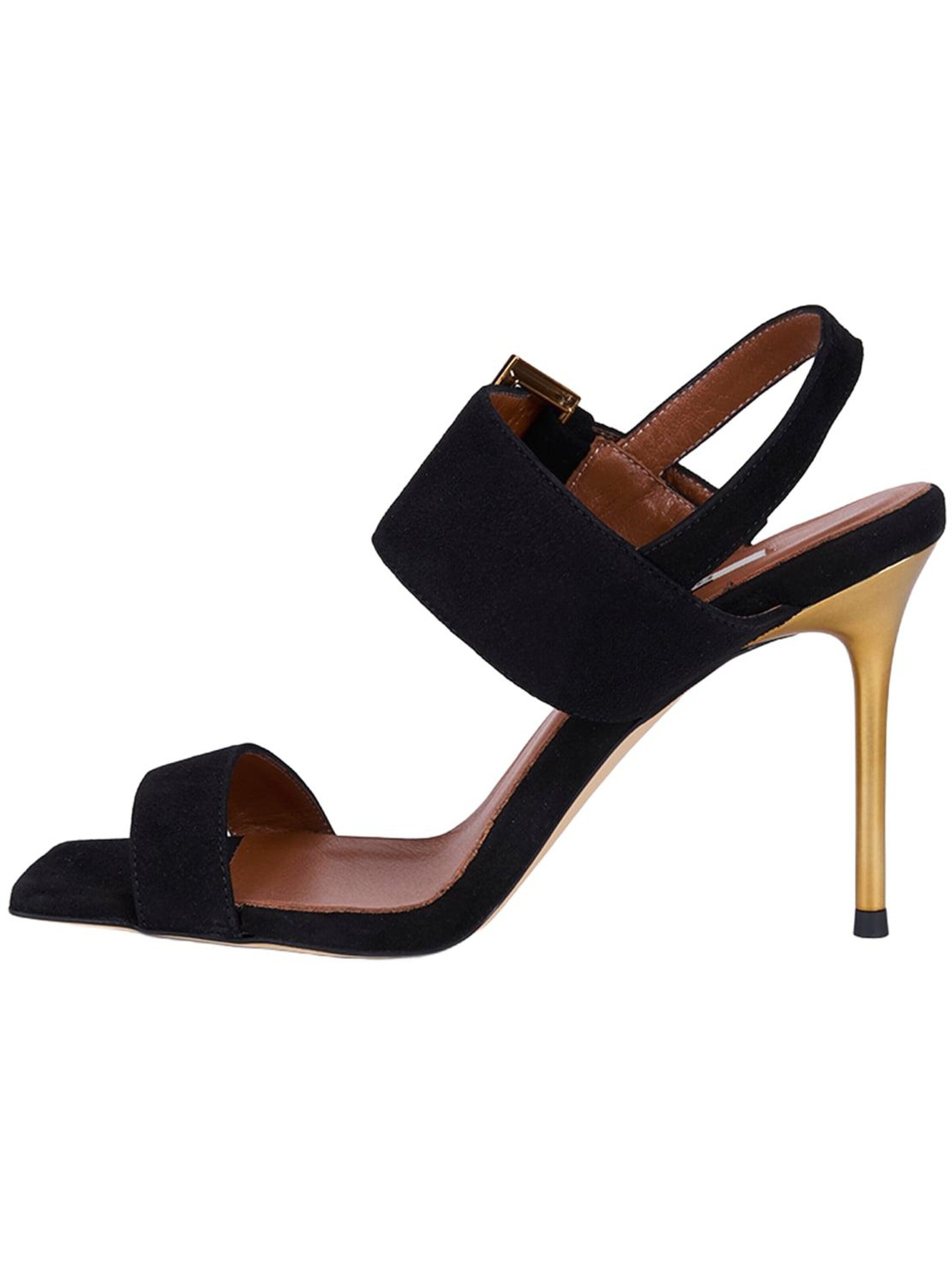 Desa Sandalen met riem 'Abendsandalen' in Zwart