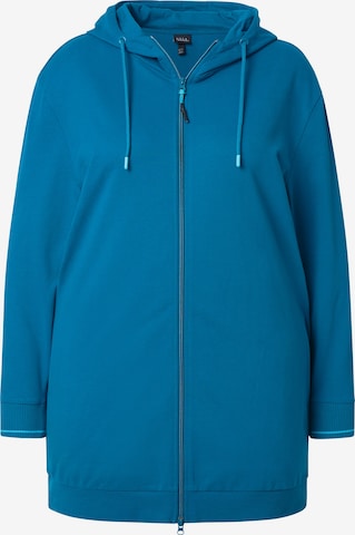 Ulla Popken Sweatjacke in Blau: Vorderseite