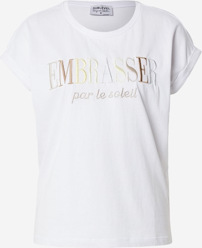 Sublevel Paita värissä pastellinsininen / vaaleanruskea / vaaleankeltainen / valkoinen, Tuotenäkymä