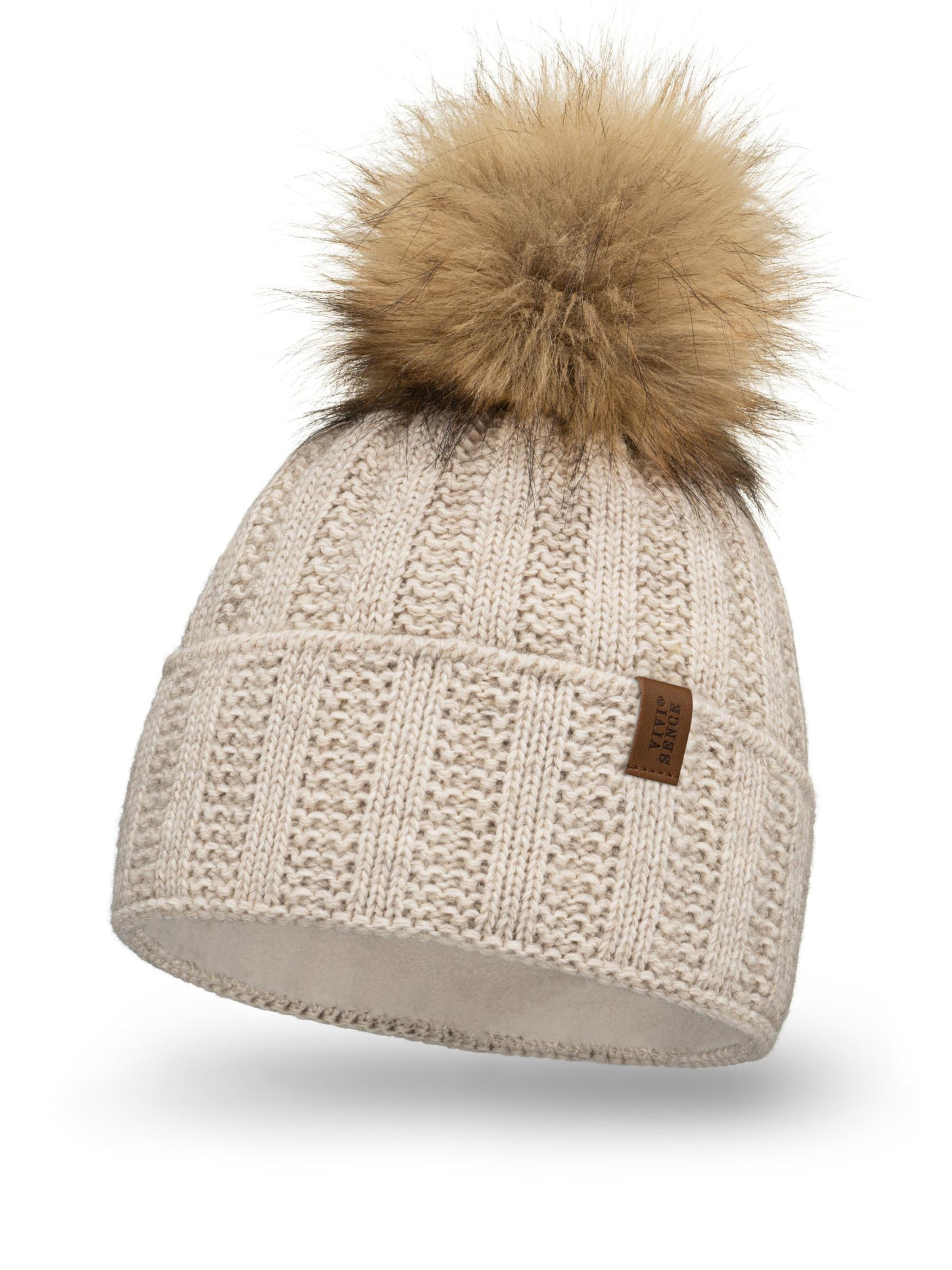 Vivisence Mütze '7019'‌‌‌‌ in Beige: Vorderseite