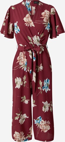 Mela London Jumpsuit in Rood: voorkant