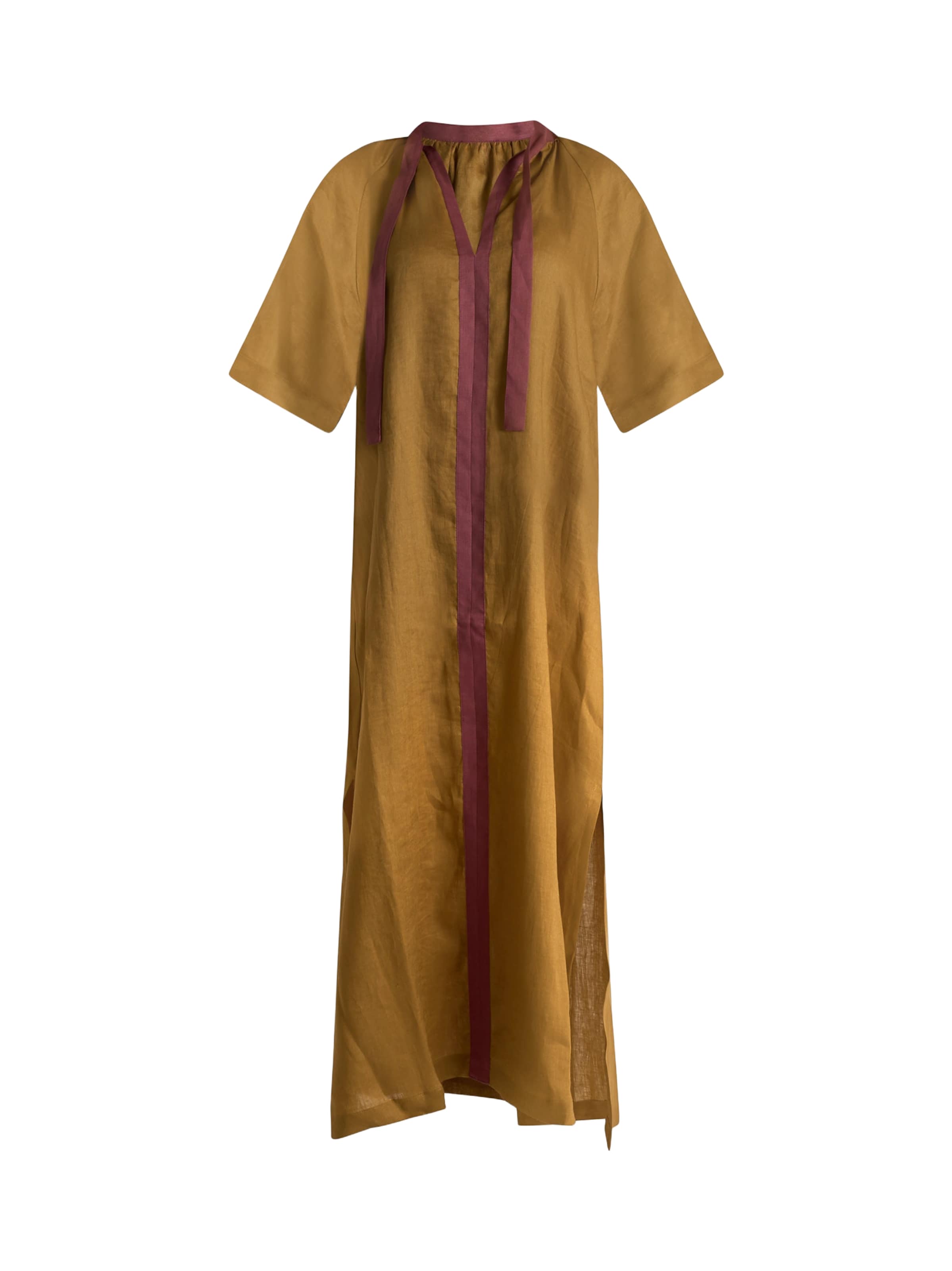 Ottod’Ame - Vestido de verão em castanho: frente