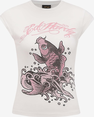 Ed HardyMajica 'Koi Fisch Steinen' - bijela boja: prednji dio