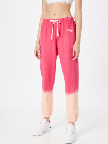 Effilé Pantalon de sport Hurley en rose : devant