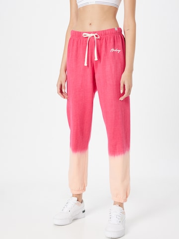 Effilé Pantalon de sport Hurley en rose : devant