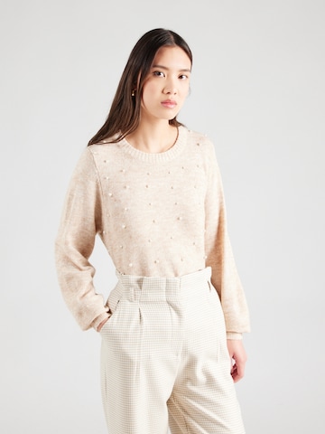 b.young Sweater 'BY Okama' in Beige: front