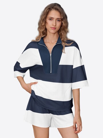 Costum cu pantaloni 'Active' de la Imily Bela pe albastru: față