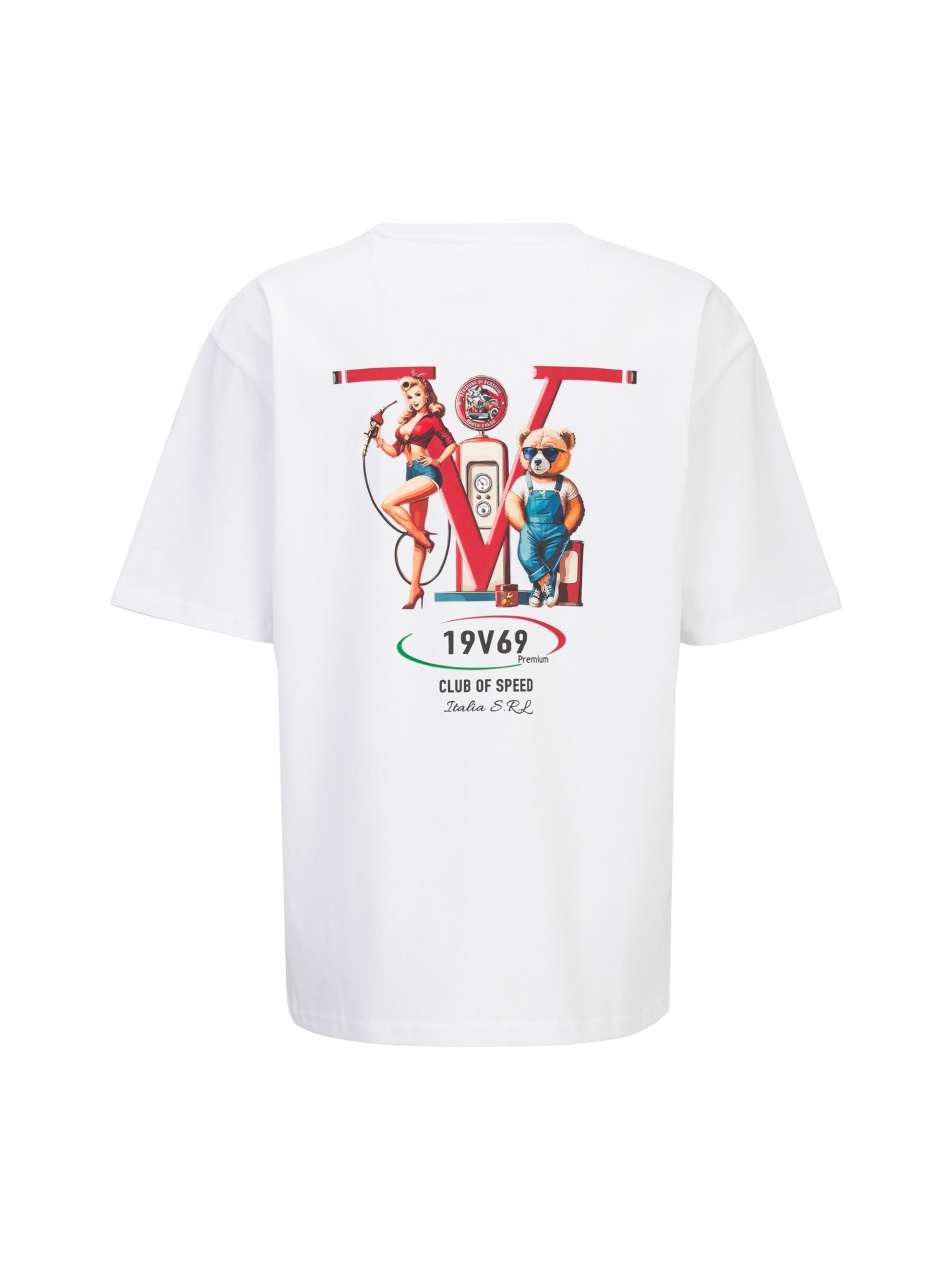 19V69 ITALIA - Camiseta 'Tamaro Racing' en blanco