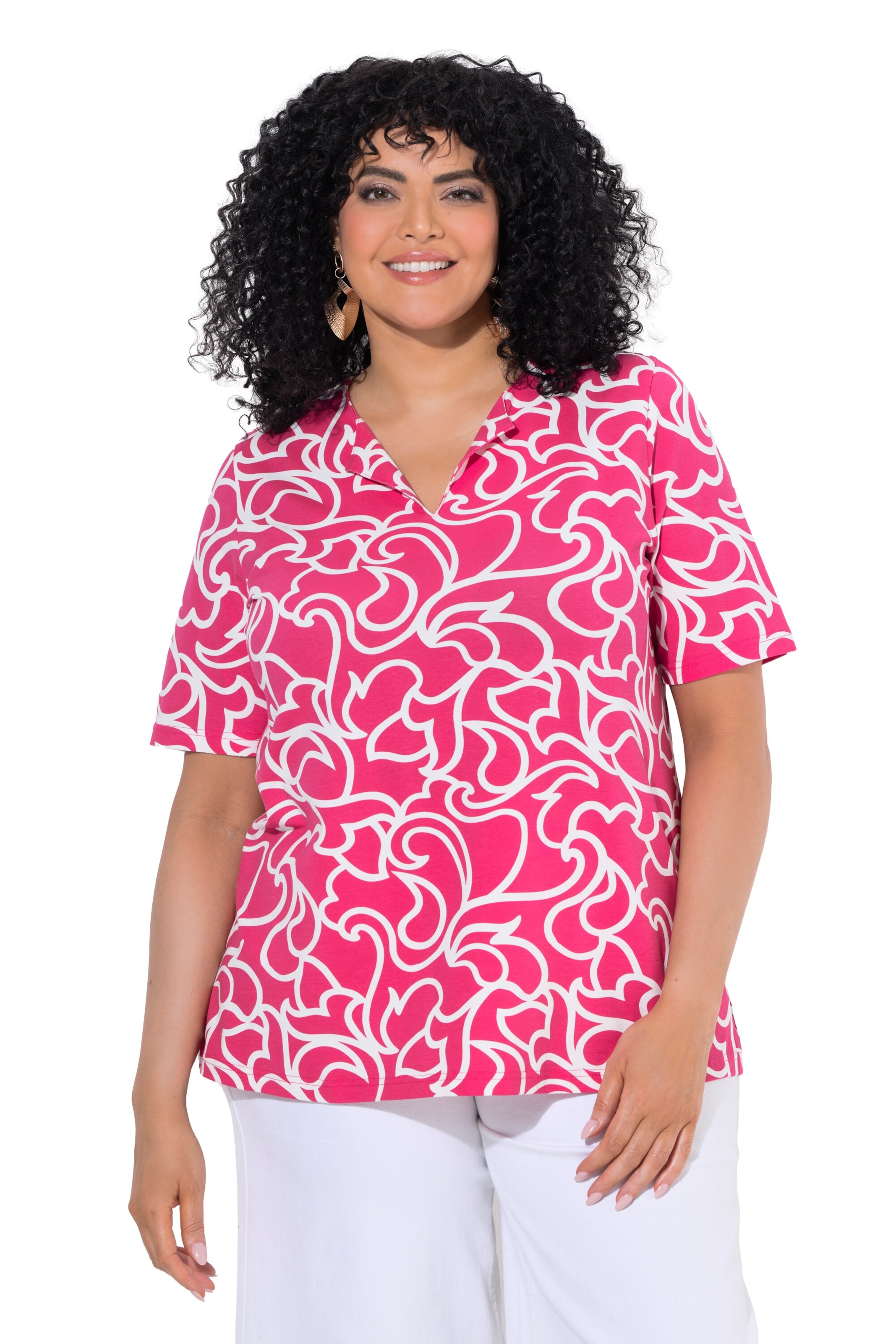 Ulla Popken Shirt in Pink: Vorderseite