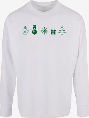 balta Merchcode Marškinėliai 'Christmas': priekis