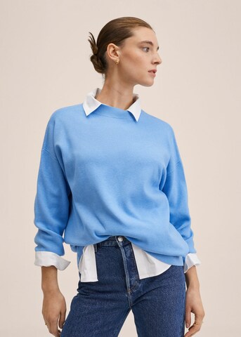 Pull-over 'Lotus' MANGO en bleu : devant