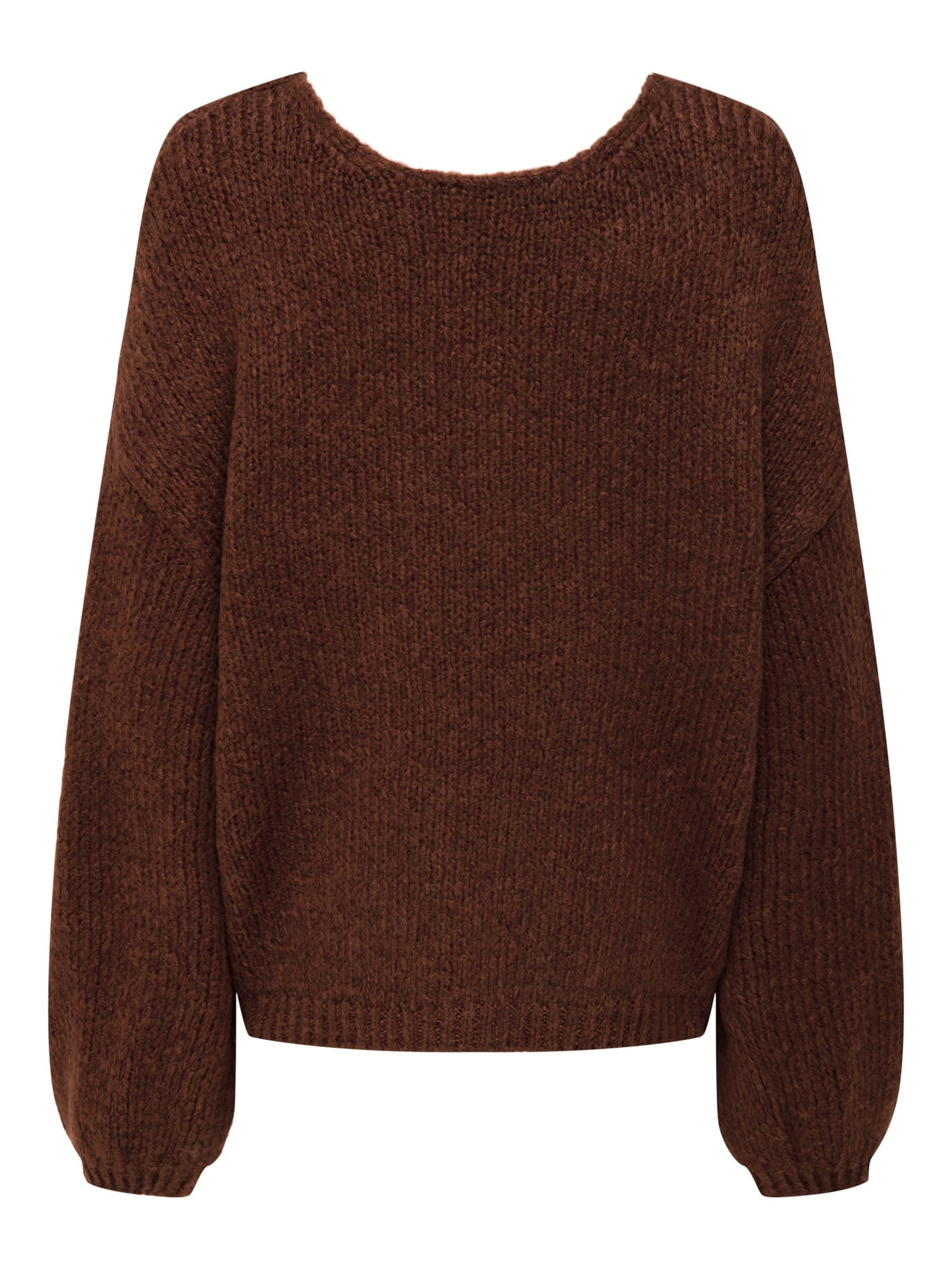 JDY Sweater 'JDYDINEA' in Brown