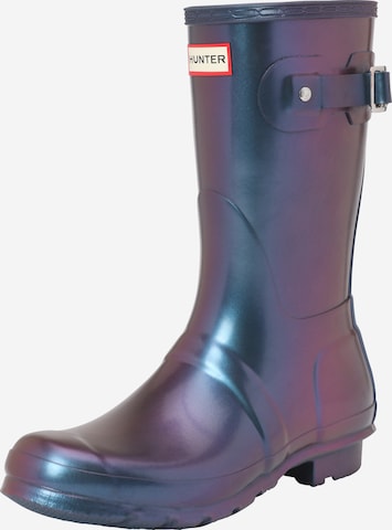 HUNTER - Botas de borracha em azul: frente