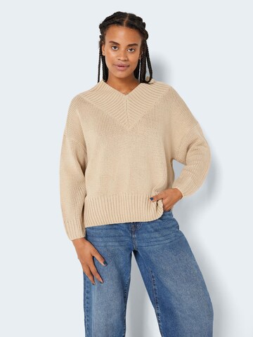 Pull-over 'Sand' Noisy may en beige : devant