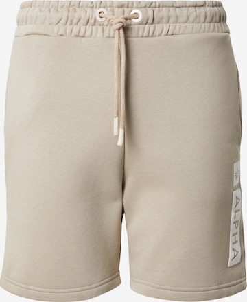 ALPHA INDUSTRIES Regular Панталон в бежово: отпред