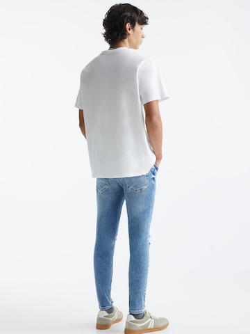 Pull&Bear Skinny Fit Дънки в синьо