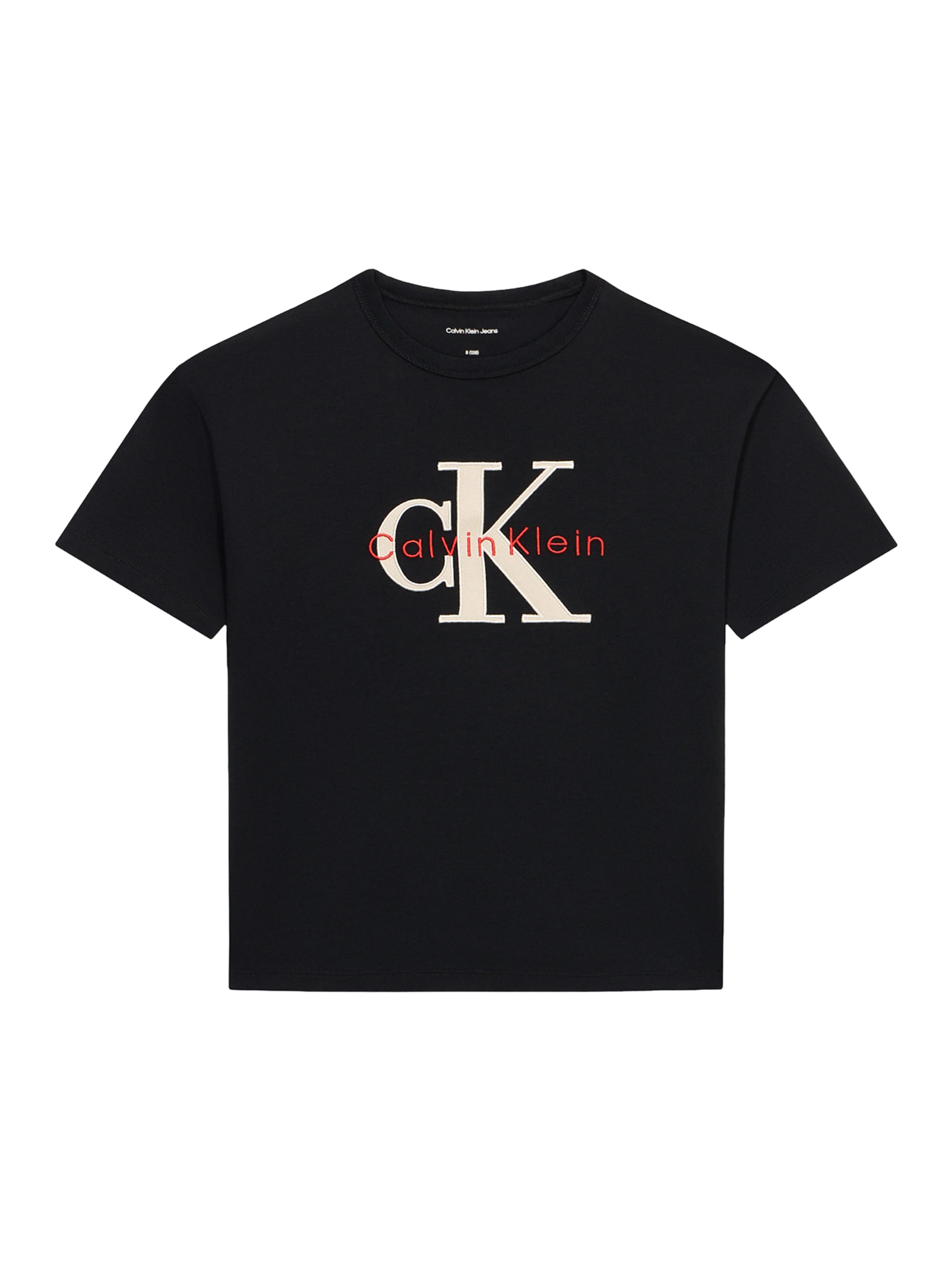 Calvin Klein Jeans T-shirt i svart: framsida