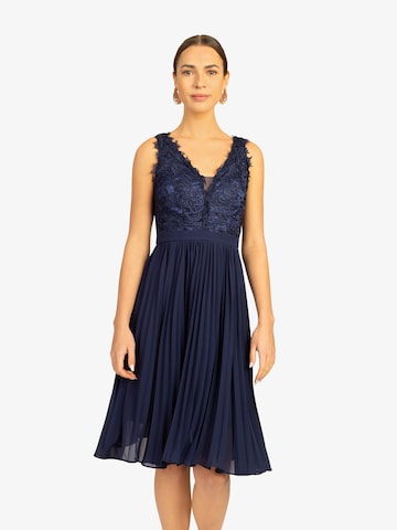 Robe de cocktail Kraimod en bleu : devant