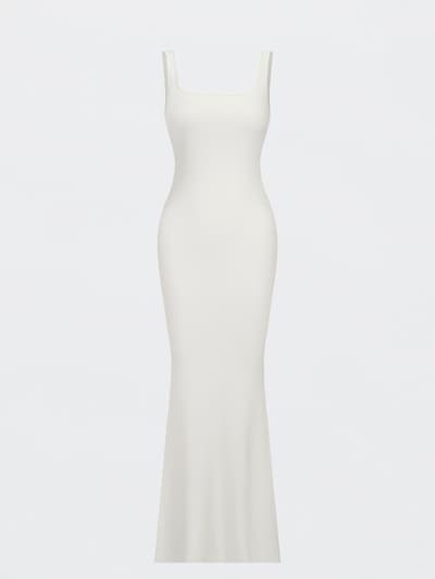 cfab Jurk 'Ribbed Tank Top Maxikleid' in 34 in de kleur Wit, Productweergave