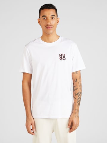 HUGO - Camisa 'Dimento' em branco: frente