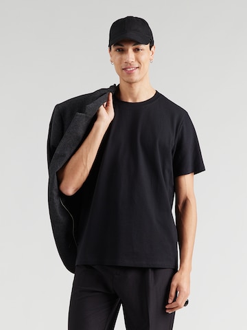 SELECTED - Camiseta 'SLHATLAS' en negro: frente