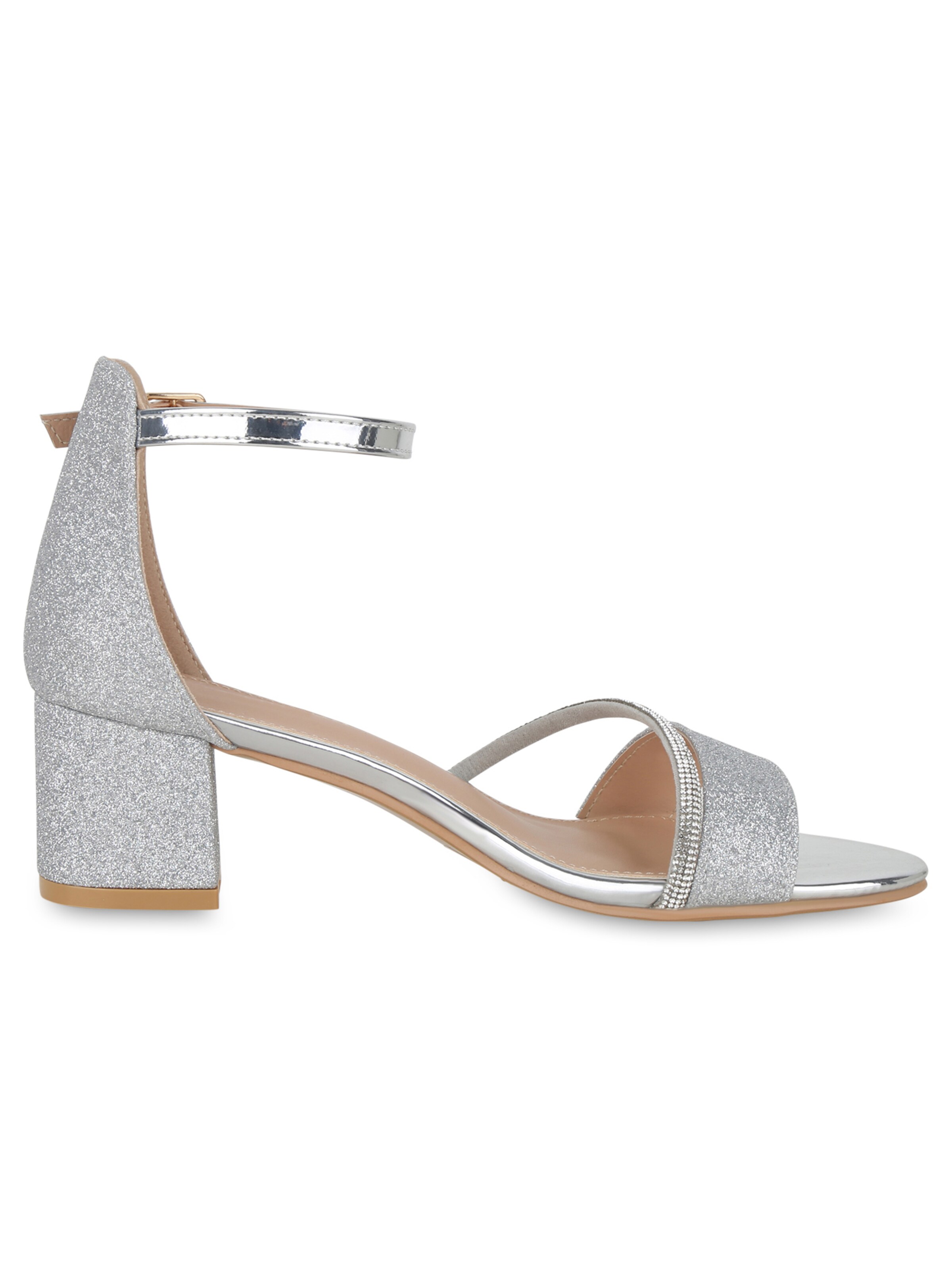 Sandalo con cinturino 'Celine' di Van Hill in argento