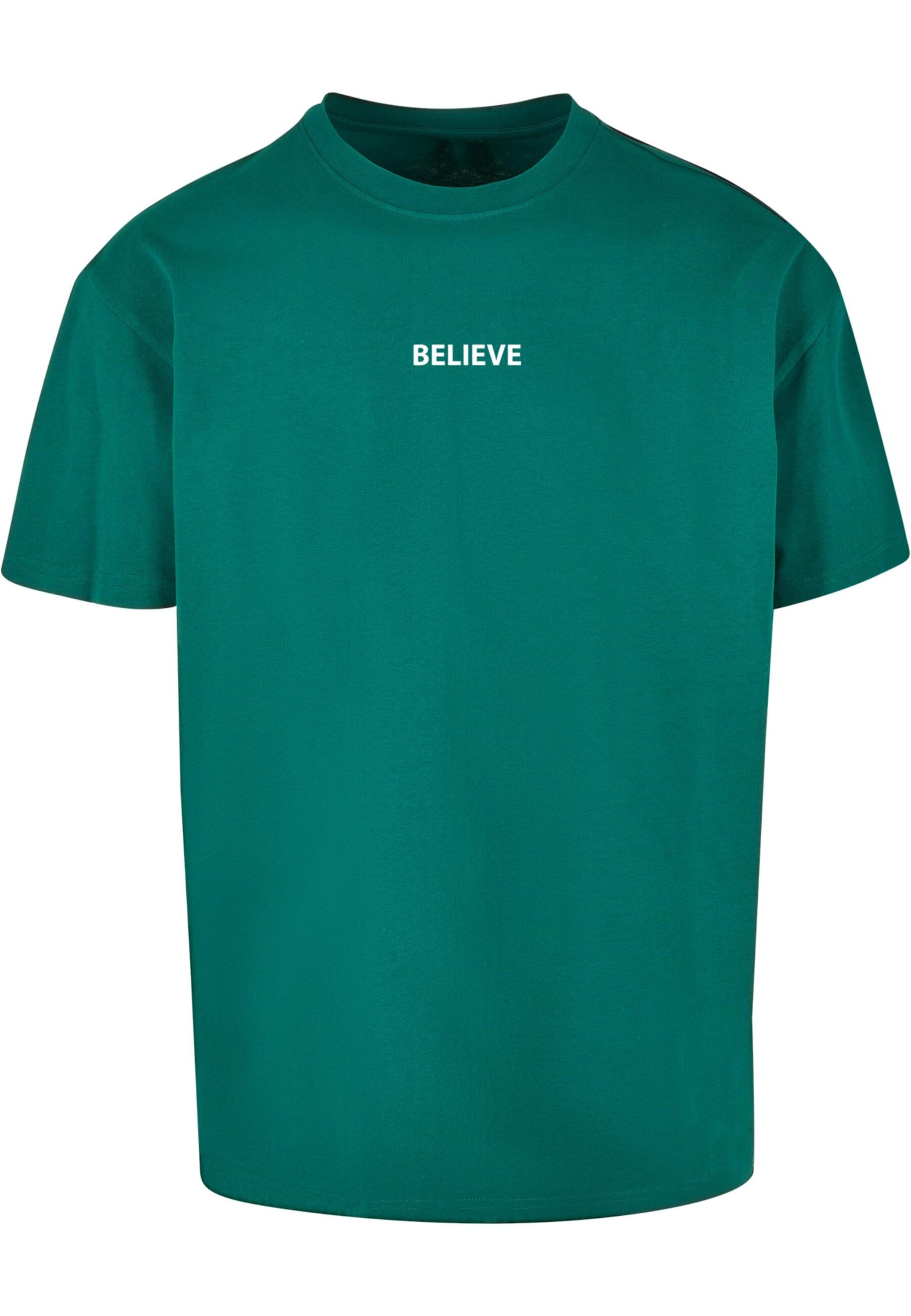 Merchcode Shirt 'Believe Front' in Green: front