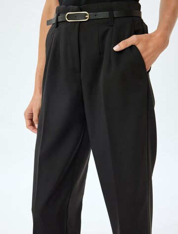 Koton Wide leg Trousers with creases in Black