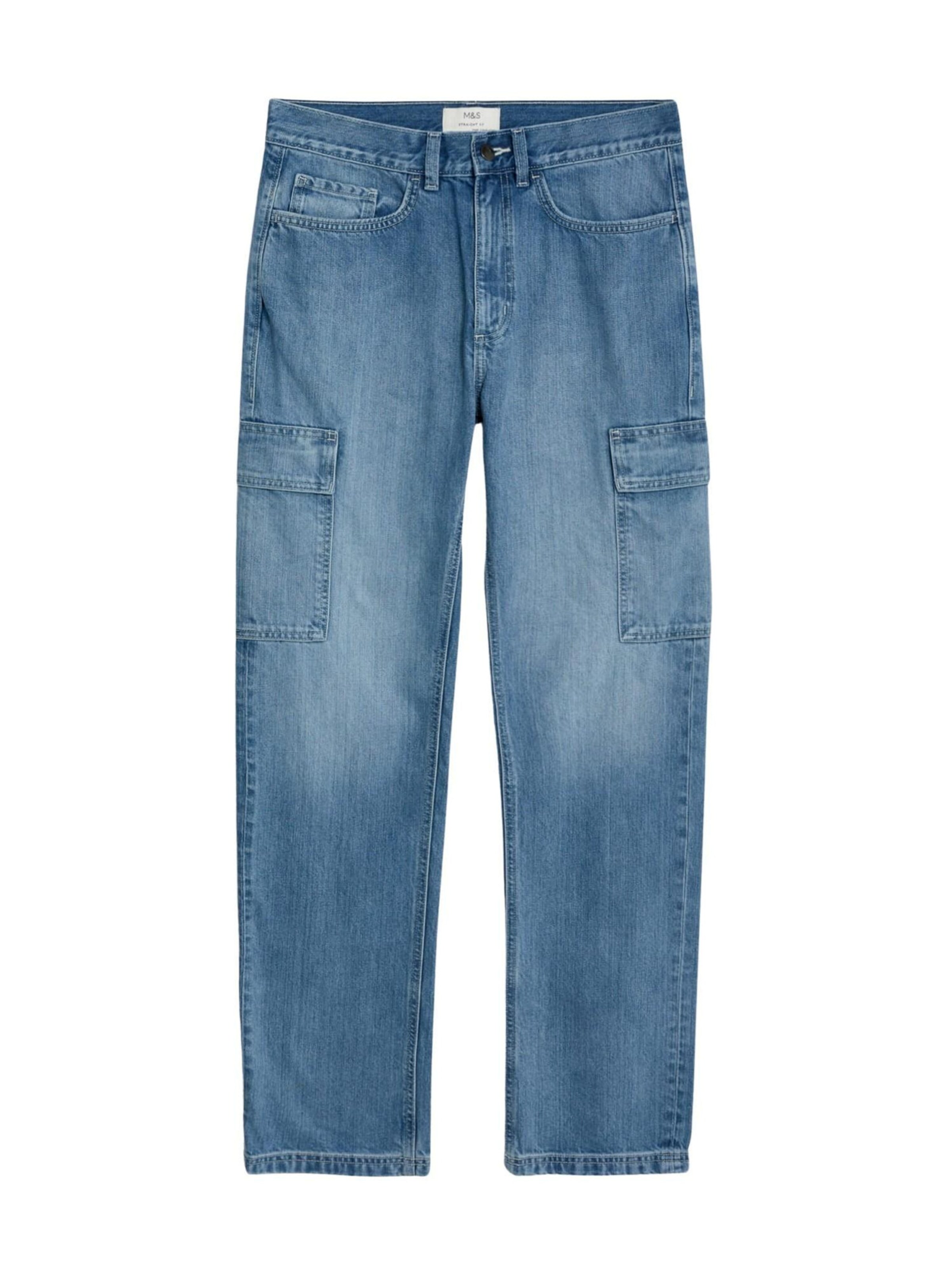 regular Jeans cargo di Marks & Spencer in blu: frontale