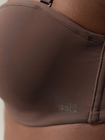 self. T-Shirt BH in Braun