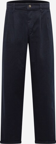 BURTON MENSWEAR LONDON Loose fit Pleat-front trousers in Blue: front