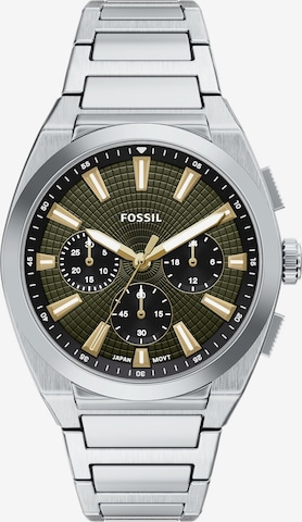 FOSSIL Analoginen kello 'EVERETT' värissä hopea: etupuoli