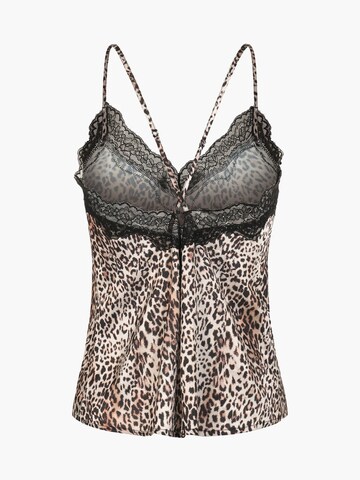 Chemise de nuit 'Satin Cami Top mit Spitze' cfab (formerly creamy fabrics) en beige