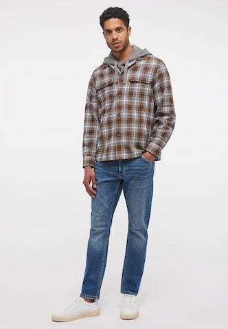 MUSTANG Regular fit Button Up Shirt in Brown