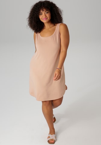 Aniston Plus Kleid in Beige
