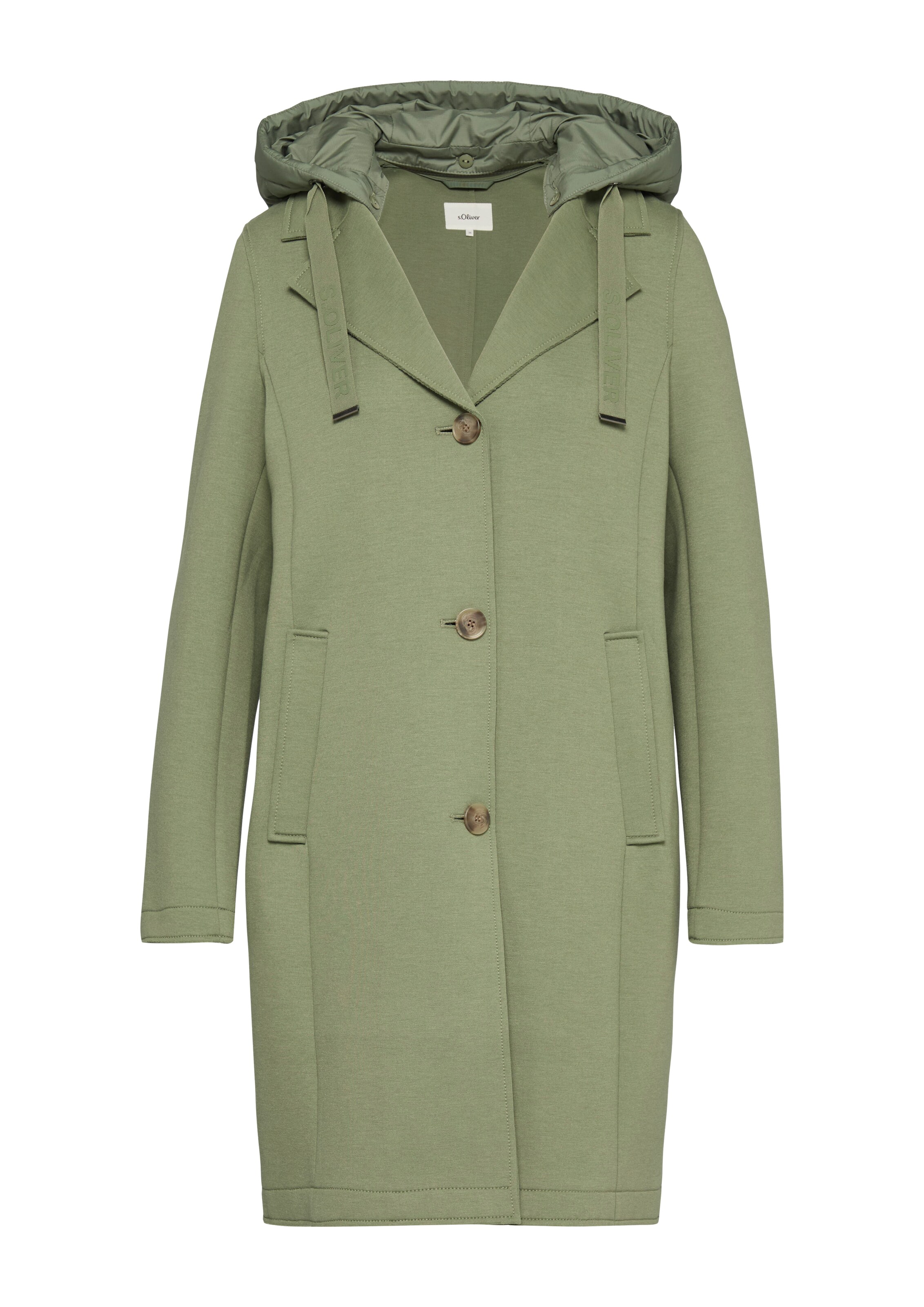 s.Oliver Tussenmantel in Groen: voorkant